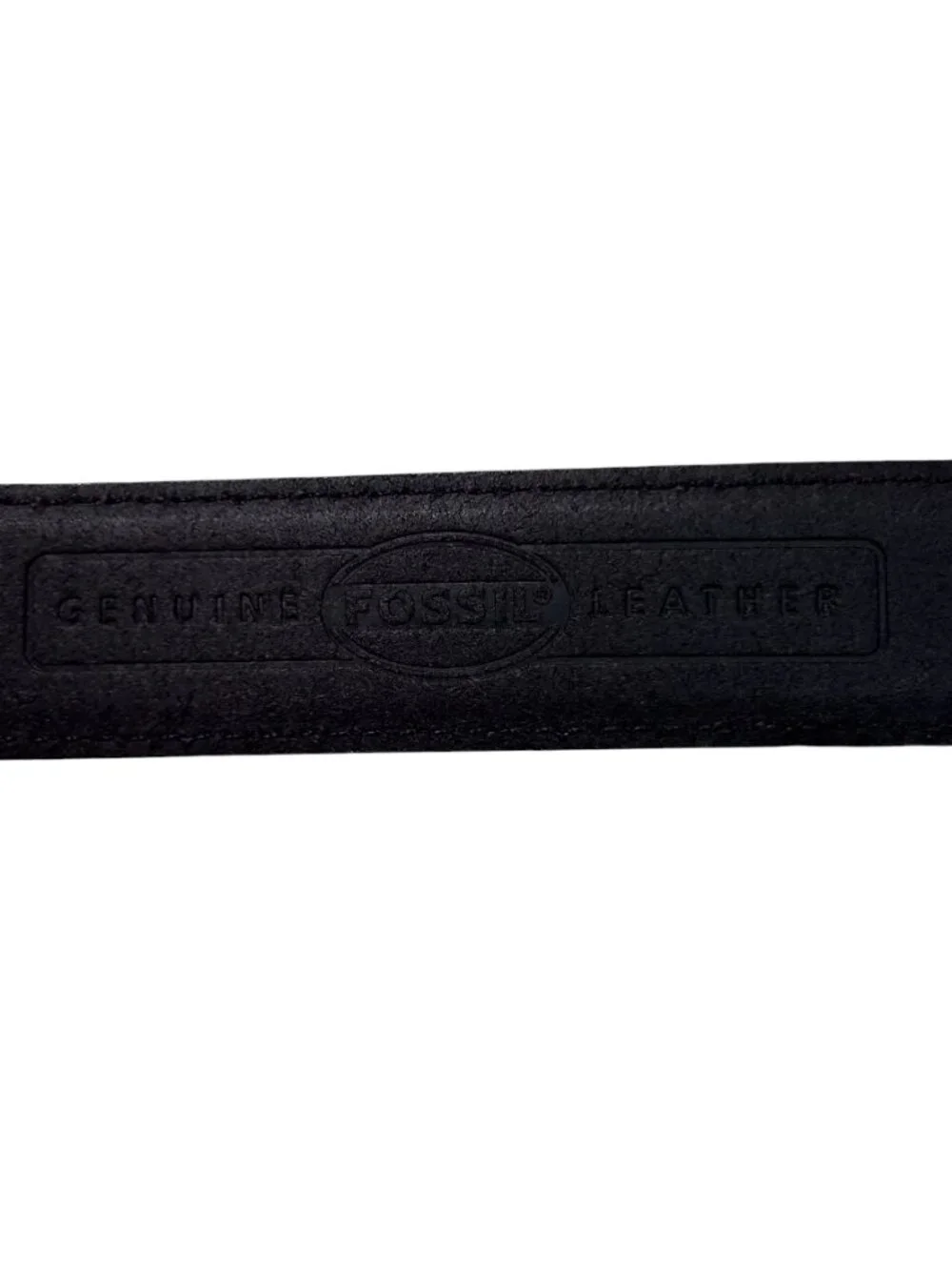 Vintage Fossil Leather Belt Western Silver Brown Preppy